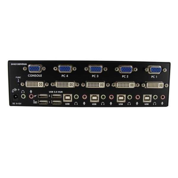 StarTech.com Switch KVM doppio monitor VGA DVI 4 …